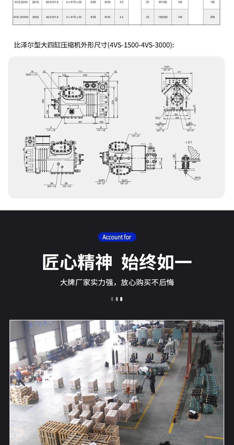 现货供应 半封闭活塞压缩机低温冷库制冷压缩机(pic7)